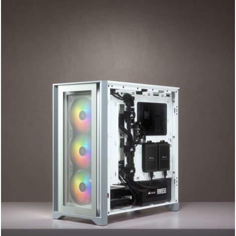 Corsair | Tempered Glass Mid-Tower ATX Case | iCUE 4000X RGB | Side window | Mid-Tower | White | Power supply included No | ATX - 9